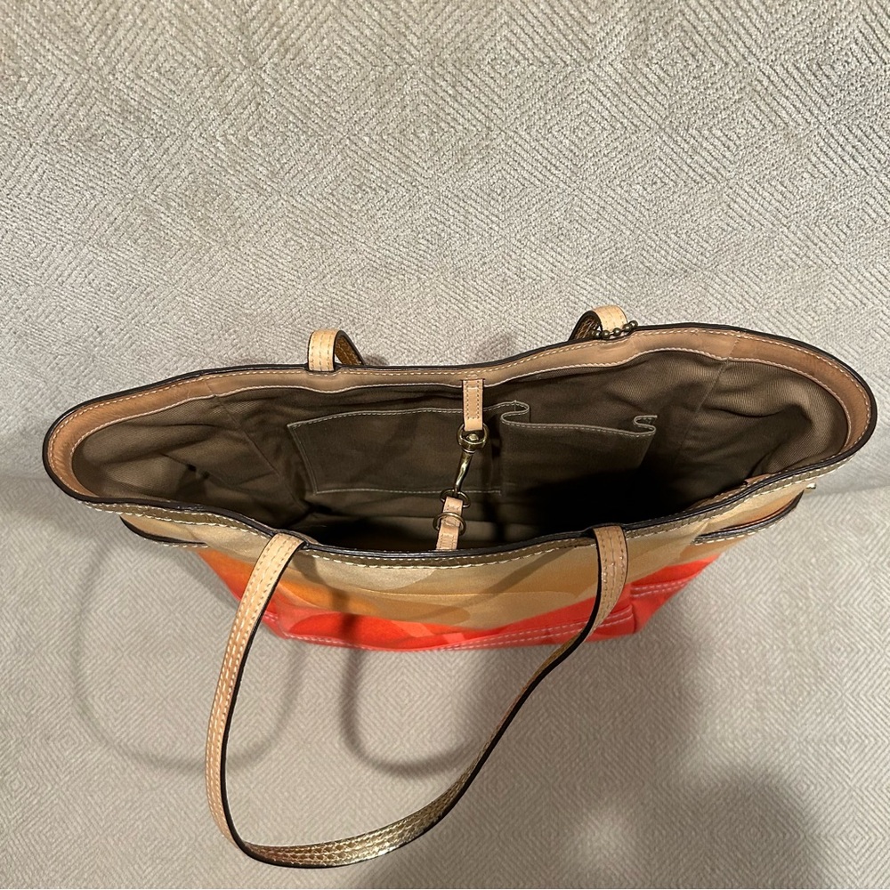 Coach ombre’ canvas limited edition women’s tote bag A065-7567 - Picture 11 of 14